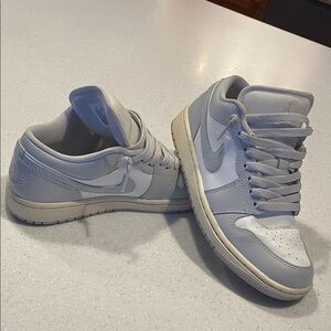 Jordan Light Gray Sneakers with Cream Soles